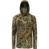 image:imageBASSDASH Mens UPF 50 Camo Long Sleeve Hunting Fishing Hoodie ShirtMarshreed