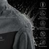 image:imageBASSDASH VORTEXIS Mens Waterproof Rain Jacket Breathable Ultra Lightweight RipStop Packable for Fishing Hunting HikingBlackGrey