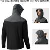 image:imageBASSDASH VORTEXIS Mens Waterproof Rain Jacket Breathable Ultra Lightweight RipStop Packable for Fishing Hunting HikingBlackGrey