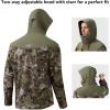 image:imageBASSDASH VORTEXIS Mens Waterproof Rain Jacket Breathable Ultra Lightweight RipStop Packable for Fishing Hunting HikingGrunge CamoMoss Green