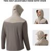 image:imageBASSDASH VORTEXIS Mens Waterproof Rain Jacket Breathable Ultra Lightweight RipStop Packable for Fishing Hunting HikingKhaki