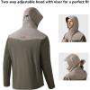 image:imageBASSDASH VORTEXIS Mens Waterproof Rain Jacket Breathable Ultra Lightweight RipStop Packable for Fishing Hunting HikingTanDun