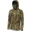 image:imageBASSDASH Mens UPF 50 Camo Long Sleeve Hunting Fishing Hoodie ShirtMarshreed