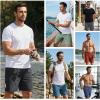 image:imageBASSDASH Mens 7 Inseam Hiking Fishing Shorts UPF 50 with 3 Zipper Pockets Lightweight Water Resistant Quick Dry FP12MBrick Red