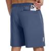 image:imageBASSDASH Mens 7 Inseam Hiking Fishing Shorts UPF 50 with 3 Zipper Pockets Lightweight Water Resistant Quick Dry FP12MEnsign Blue