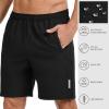 image:imageBASSDASH Mens 7 Inseam Hiking Fishing Shorts UPF 50 with 3 Zipper Pockets Lightweight Water Resistant Quick Dry FP12MPack of 2  Black  Dark Blue