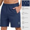 image:imageBASSDASH Mens 7 Inseam Hiking Fishing Shorts UPF 50 with 3 Zipper Pockets Lightweight Water Resistant Quick Dry FP12MPack of 2  Black  Dark Blue
