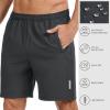 image:imageBASSDASH Mens 7 Inseam Hiking Fishing Shorts UPF 50 with 3 Zipper Pockets Lightweight Water Resistant Quick Dry FP12MPack of 2  Black  Dark Grey