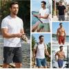 image:imageBASSDASH Mens 7 Inseam Hiking Fishing Shorts UPF 50 with 3 Zipper Pockets Lightweight Water Resistant Quick Dry FP12MPack of 2  Dark Blue  Grey Blue