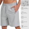 image:imageBASSDASH Mens 7 Inseam Hiking Fishing Shorts UPF 50 with 3 Zipper Pockets Lightweight Water Resistant Quick Dry FP12MPack of 2  Dark Blue  Light Grey
