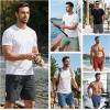 image:imageBASSDASH Mens 7 Inseam Hiking Fishing Shorts UPF 50 with 3 Zipper Pockets Lightweight Water Resistant Quick Dry FP12MPea Green