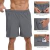 image:imageBASSDASH Mens 7 Inseam Hiking Fishing Shorts UPF 50 with 3 Zipper Pockets Lightweight Water Resistant Quick Dry FP12MSmoky Grey