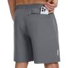image:imageBASSDASH Mens 7 Inseam Hiking Fishing Shorts UPF 50 with 3 Zipper Pockets Lightweight Water Resistant Quick Dry FP12MSmoky Grey