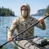 image:imageBASSDASH UPF 50 Mens Fishing Hoodie Shirts with Mask Camo UV Long Sleeve Moisture Wicking FS53MMountain Camo