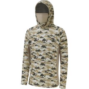 image:imageBASSDASH UPF 50 Mens Fishing Hoodie Shirts with Mask Camo UV Long Sleeve Moisture Wicking FS53MMountain Camo
