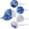image:imageBASSDASH Kids Youth Fishing Sun Hat Mesh Back Adjustable Baseball Trucker Cap for Boys Girls ToddlerBlue Camo