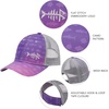 image:imageBASSDASH Kids Youth Fishing Sun Hat Mesh Back Adjustable Baseball Trucker Cap for Boys Girls ToddlerGradient Purple