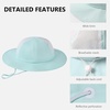 image:imageBASSDASH 2Pack Kids Wide Brim Sun Hat UPF 50 UV Protection Lightweight Bucket Hat for Toddler Girls Boys