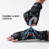 image:imageBASSDASH 34 Finger UPF 50 Sun Gloves Breathable AntiSlip Silicone Palm for Men Women Fishing Fingerless Cycling RunningBlack Camo
