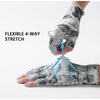 image:imageBASSDASH 34 Finger UPF 50 Sun Gloves Breathable AntiSlip Silicone Palm for Men Women Fishing Fingerless Cycling RunningGrey Abstract Camo