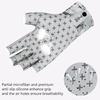 image:imageBASSDASH 34 Finger UPF 50 Sun Gloves Breathable AntiSlip Silicone Palm for Men Women Fishing Fingerless Cycling RunningGrey Abstract Camo
