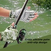 image:imageBASSDASH 34 Finger UPF 50 Sun Gloves Breathable AntiSlip Silicone Palm for Men Women Fishing Fingerless Cycling RunningMoss Shadow Camo