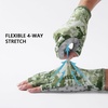 image:imageBASSDASH 34 Finger UPF 50 Sun Gloves Breathable AntiSlip Silicone Palm for Men Women Fishing Fingerless Cycling RunningMoss Shadow Camo