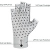 image:imageBASSDASH 34 Finger UPF 50 Sun Gloves Breathable AntiSlip Silicone Palm for Men Women Fishing Fingerless Cycling RunningPure Grey