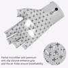 image:imageBASSDASH 34 Finger UPF 50 Sun Gloves Breathable AntiSlip Silicone Palm for Men Women Fishing Fingerless Cycling RunningPure Grey