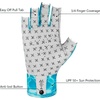 image:imageBASSDASH 34 Finger UPF 50 Sun Gloves Breathable AntiSlip Silicone Palm for Men Women Fishing Fingerless Cycling RunningWater Ripple