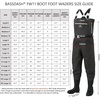 image:imageBASSDASH Mens Lightweight Breathable Chest Wader Black Camo Boot Foot for Fly Fishing Hunting FW11