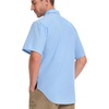 image:imageBASSDASH Mens UV Short Sleeve Button Down Shirt  Cooling Water Resistant amp Breathable for Hiking Fishing OutdoorCarolina