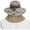 image:imageBASSDASH UPF 50 Breathable Sun Hat with Removable Face Cover and Neck Flap Wide Brim Bucket Hat for Fishing Hiking Men WomenEarth CamoKhaki