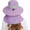 image:imageBASSDASH UPF 50 Breathable Sun Hat with Removable Face Cover and Neck Flap Wide Brim Bucket Hat for Fishing Hiking Men WomenLight Purple