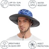 image:imageBASSDASH UPF 50 Mosquito Sun Hat with Hidden Head Net and Neck Flap for Men Women Outdoor Fishing Hiking CampingBlue Camo