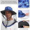 image:imageBASSDASH UPF 50 Mosquito Sun Hat with Hidden Head Net and Neck Flap for Men Women Outdoor Fishing Hiking CampingBlue Camo