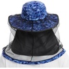image:imageBASSDASH UPF 50 Mosquito Sun Hat with Hidden Head Net and Neck Flap for Men Women Outdoor Fishing Hiking CampingBlue Camo