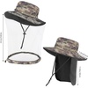 image:imageBASSDASH UPF 50 Mosquito Sun Hat with Hidden Head Net and Neck Flap for Men Women Outdoor Fishing Hiking CampingEarth Camo