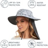 image:imageBASSDASH UPF 50 Mosquito Sun Hat with Hidden Head Net and Neck Flap for Men Women Outdoor Fishing Hiking CampingLight Grey Camo