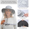 image:imageBASSDASH UPF 50 Mosquito Sun Hat with Hidden Head Net and Neck Flap for Men Women Outdoor Fishing Hiking CampingLight Grey Camo