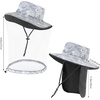image:imageBASSDASH UPF 50 Mosquito Sun Hat with Hidden Head Net and Neck Flap for Men Women Outdoor Fishing Hiking CampingLight Grey Camo