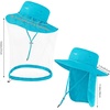 image:imageBASSDASH UPF 50 Mosquito Sun Hat with Hidden Head Net and Neck Flap for Men Women Outdoor Fishing Hiking CampingLight Sky Blue