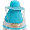 image:imageBASSDASH UPF 50 Mosquito Sun Hat with Hidden Head Net and Neck Flap for Men Women Outdoor Fishing Hiking CampingLight Sky Blue