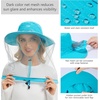 image:imageBASSDASH UPF 50 Mosquito Sun Hat with Hidden Head Net and Neck Flap for Men Women Outdoor Fishing Hiking CampingLight Sky Blue