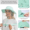 image:imageBASSDASH UPF 50 Mosquito Sun Hat with Hidden Head Net and Neck Flap for Men Women Outdoor Fishing Hiking CampingPastel Teal