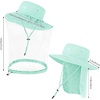 image:imageBASSDASH UPF 50 Mosquito Sun Hat with Hidden Head Net and Neck Flap for Men Women Outdoor Fishing Hiking CampingPastel Teal