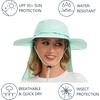 image:imageBASSDASH UPF 50 Mosquito Sun Hat with Hidden Head Net and Neck Flap for Men Women Outdoor Fishing Hiking CampingPastel Teal