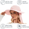 image:imageBASSDASH UPF 50 Mosquito Sun Hat with Hidden Head Net and Neck Flap for Men Women Outdoor Fishing Hiking CampingPink