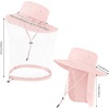 image:imageBASSDASH UPF 50 Mosquito Sun Hat with Hidden Head Net and Neck Flap for Men Women Outdoor Fishing Hiking CampingPink