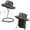 image:imageBASSDASH UPF 50 Mosquito Sun Hat with Hidden Head Net and Neck Flap for Men Women Outdoor Fishing Hiking CampingStorm Camo
